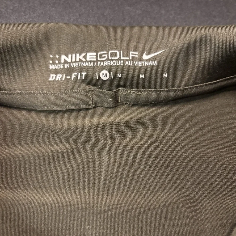 Nike Golf Men's Dri-Fit Striped Golf‎ Polo Size Medium Army Green